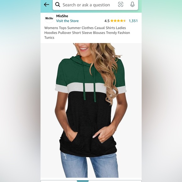 Short Sleeve Hoodie - Picture 2 of 4